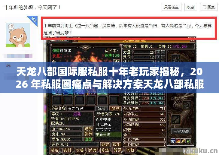 2026 年私服圈痛点与解决方案天龙八部私服图片