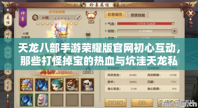 那些打怪掉宝的热血与坑洼天龙私服图片