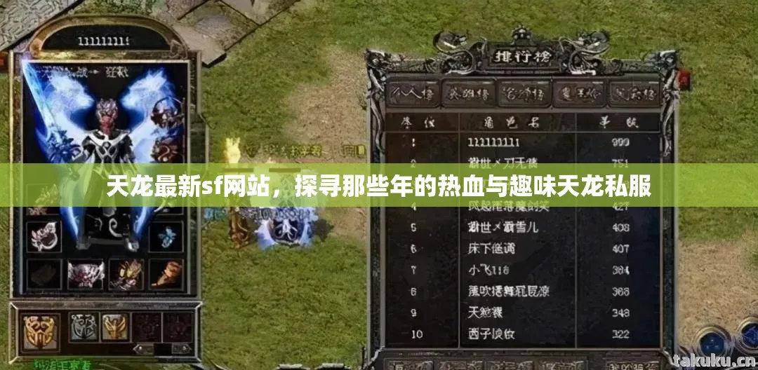 探寻那些年的热血与趣味天龙私服图片