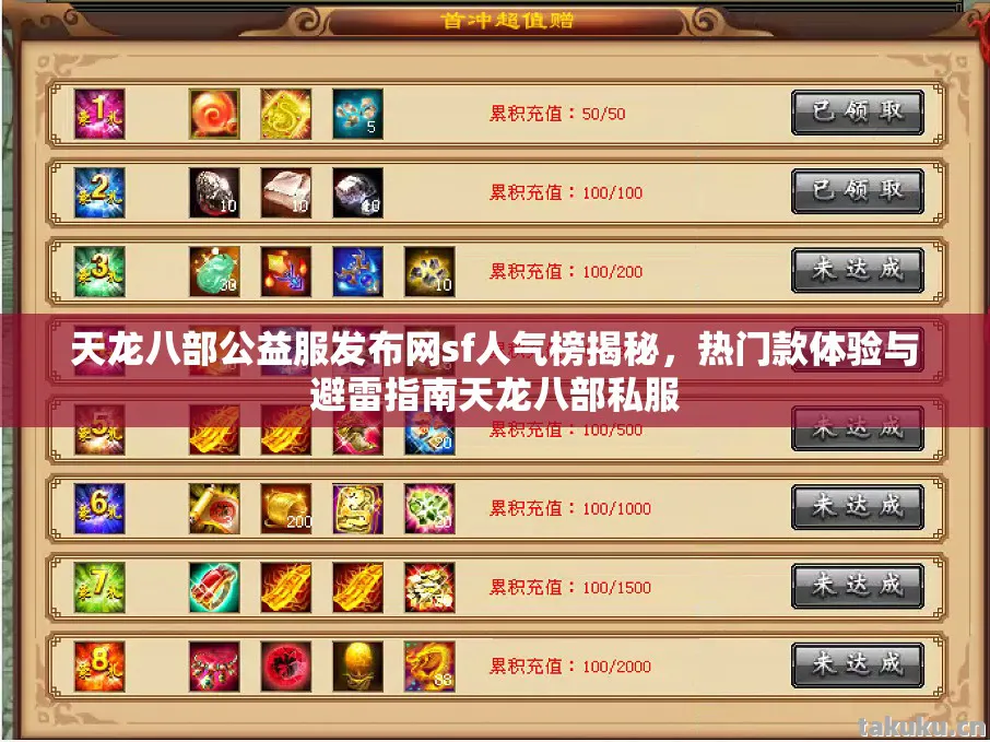 天龙八部公益服发布网sf人气榜揭秘,热门款体验与避雷指南天龙八部私服 天龙八部公益服发布网sf人气榜揭秘,热门款体验与避雷指南天龙八部私服