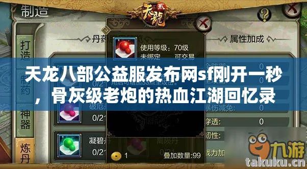 骨灰级老炮的热血江湖回忆录天龙私服图片