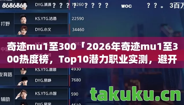 2026年奇迹mu1至300热度榜图片