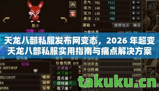 2026 年超变天龙八部私服实用指南与痛点解决方案图片