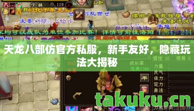 天龙八部仿官方私服,新手友好,隐藏玩法大揭秘 天龙八部仿官方私服,新手友好,隐藏玩法大揭秘