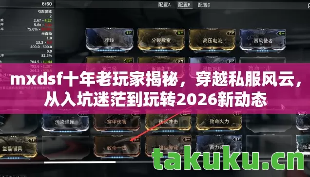 mxdsf十年老玩家揭秘，穿越私服风云，从入坑迷茫到玩转2026新动态