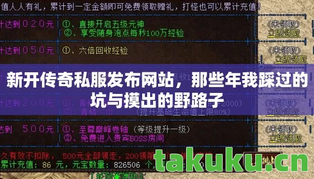 新开传奇私服发布网站，那些年我踩过的坑与摸出的野路子