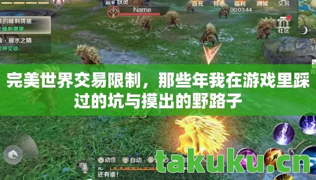 完美世界交易限制，那些年我在游戏里踩过的坑与摸出的野路子