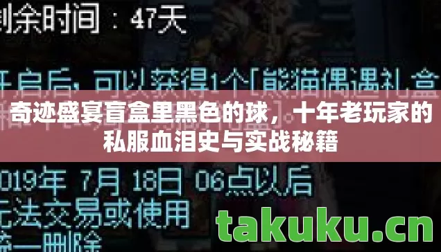 奇迹盛宴盲盒里黑色的球,十年老玩家的私服血泪史与实战秘籍 奇迹盛宴盲盒里黑色的球,十年老玩家的私服血泪史与实战秘籍