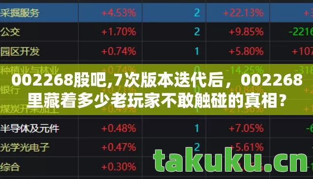 002268股吧,7次版本迭代后，002268里藏着多少老玩家不敢触碰的真相？