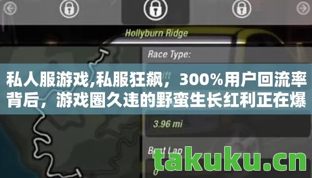 私人服游戏,私服狂飙，300%用户回流率背后，游戏圈久违的野蛮生长红利正在爆发